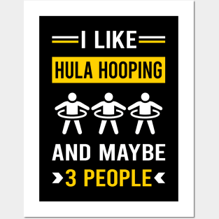 3 People Hula Hooping Posters and Art